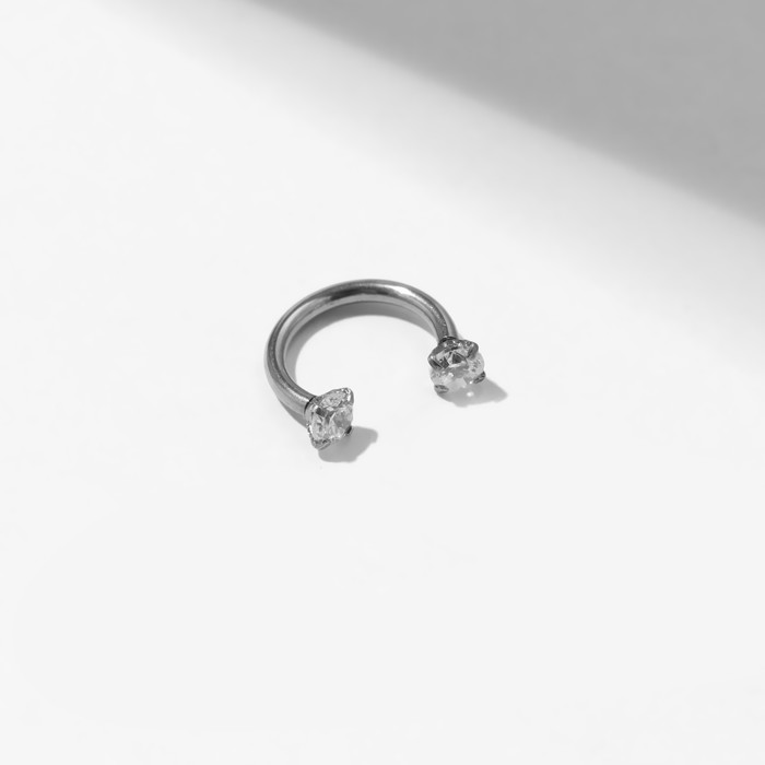 

Пирсинг для брови из стали Queen Fair 9709121, фианит