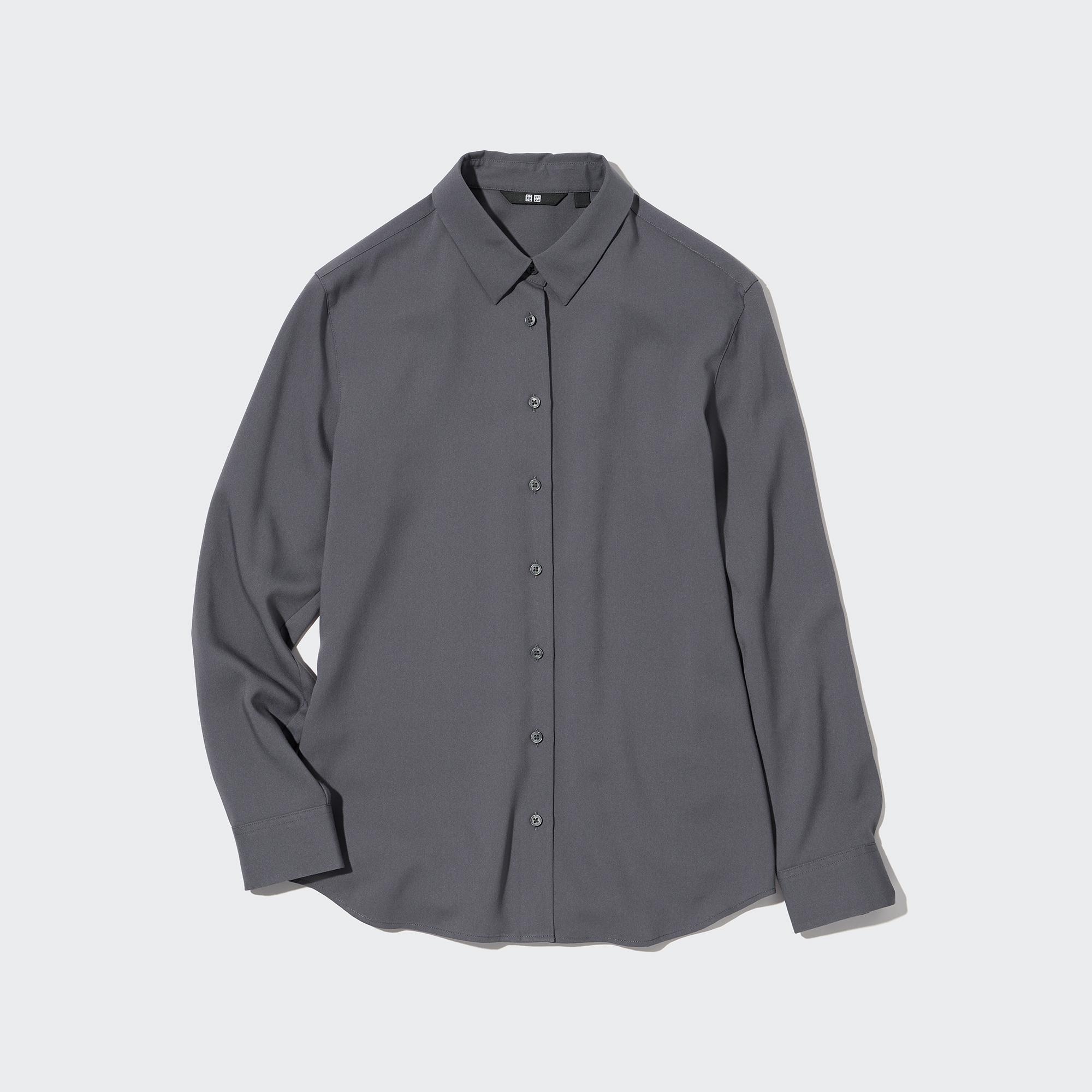 

Рубашка женская UNIQLO 451089COL08 серая S (доставка из-за рубежа), 451089COL08