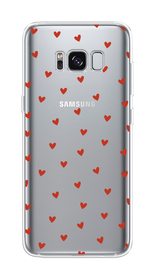 

Чехол на Samsung Galaxy S8 "Red hearts", Красный;прозрачный, 24750-1