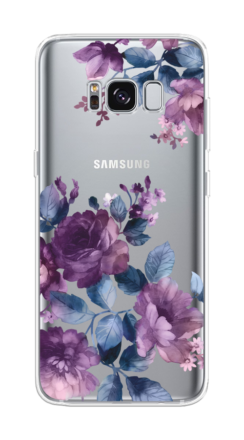 

Чехол на Samsung Galaxy S8 "Purple Blossoms", Синий;фиолетовый, 24750-1