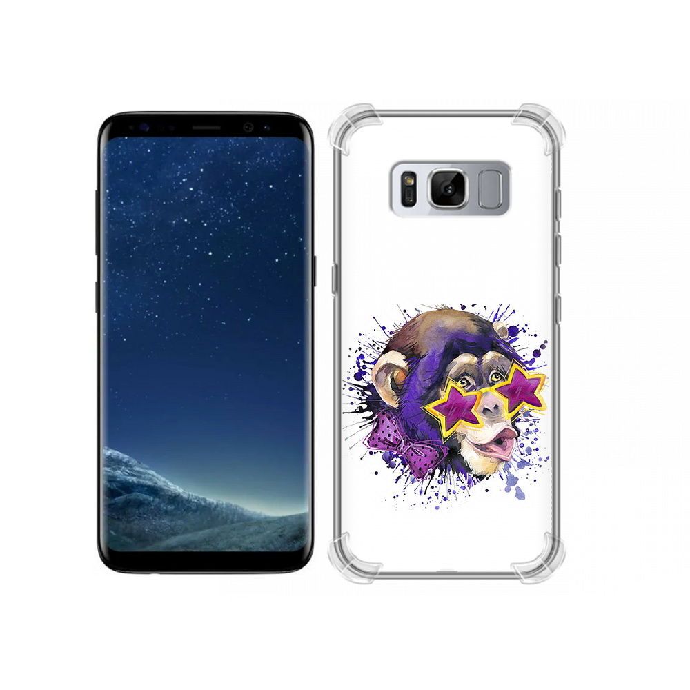 

Чехол MyPads Tocco для Samsung Galaxy S8 обезьяна в очках (PT62300.601.524), Прозрачный, Tocco