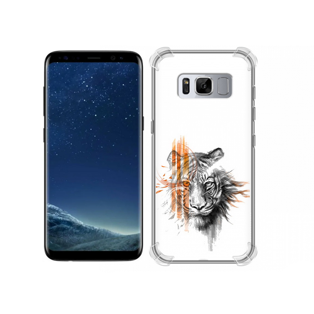 

Чехол MyPads Tocco для Samsung Galaxy S8 огненный тигр (PT62300.601.526), Прозрачный, Tocco
