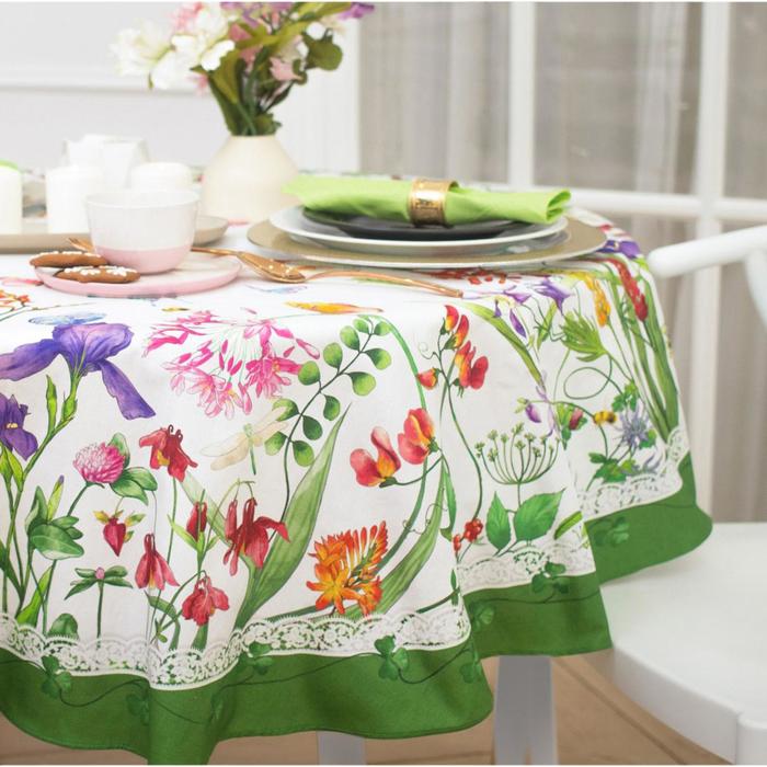 

Скатерть "Луговые цветы" d=150 см, 100% хл, саржа 190 гр/м2, Разноцветный, Этель "Луговые цветы"