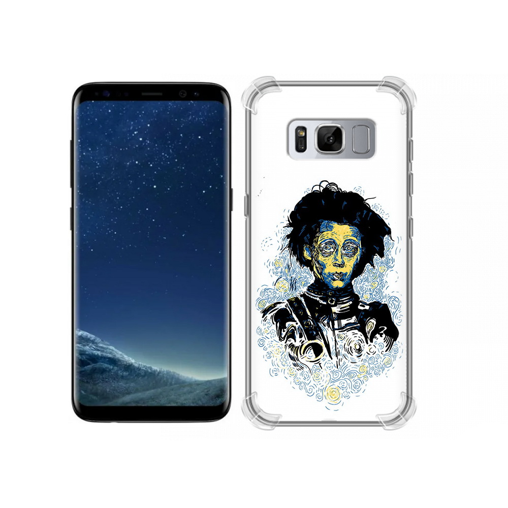 

Чехол MyPads Tocco для Samsung Galaxy S8 парень черно-белый абстракция (PT62300.601.535), Прозрачный, Tocco