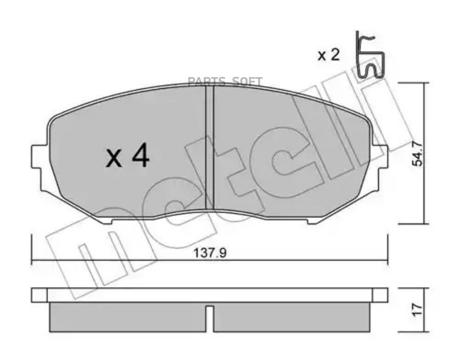 

Тормозные колодки METELLI 22-0766-0
