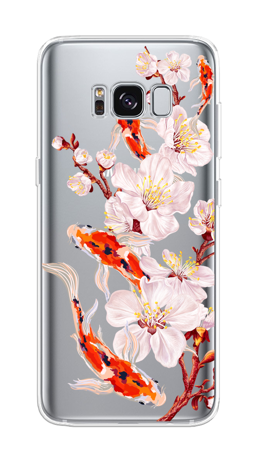 

Чехол на Samsung Galaxy S8 "Карпы и сакура", 24750-1