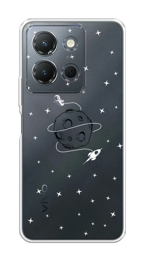 

Чехол на Vivo Y36 4G "Полет вокруг луны", Белый;серый;черный, 269250-1