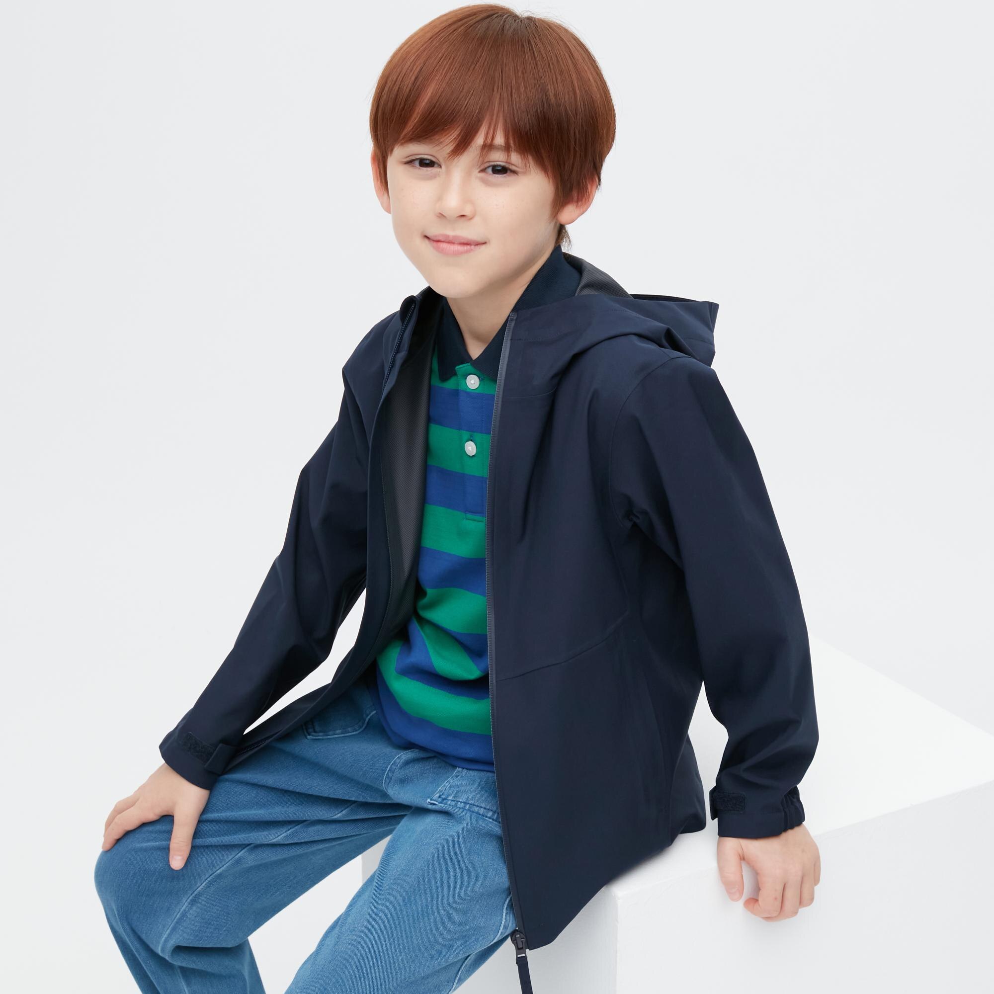 фото Ветровка детская uniqlo 457609, темно-синий, 5-6y(120)