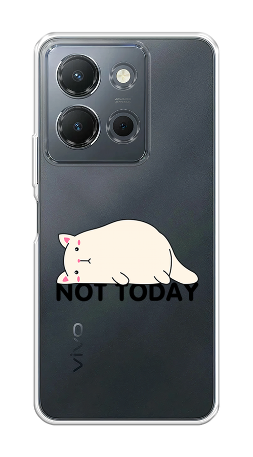 

Чехол на Vivo Y36 4G "Cat not today", Белый;розовый;черный, 269250-1
