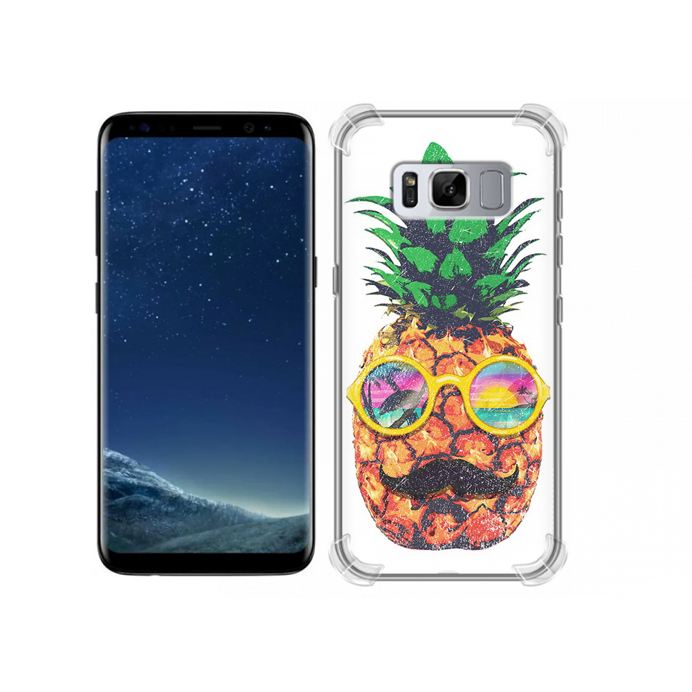 

Чехол MyPads Tocco для Samsung Galaxy S8 прикольный ананас с лицом (PT62300.601.556), Прозрачный, Tocco