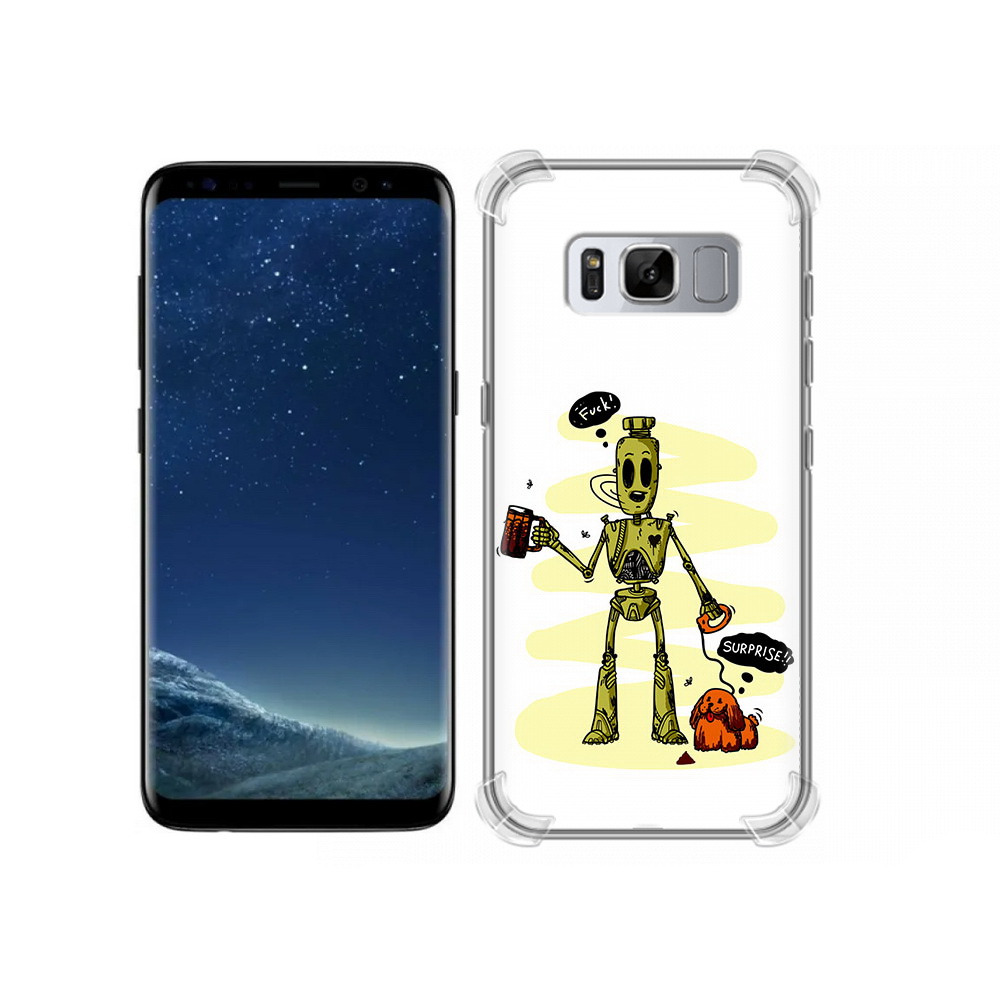 

Чехол MyPads Tocco для Samsung Galaxy S8 прикольный робот (PT62300.601.557), Прозрачный, Tocco