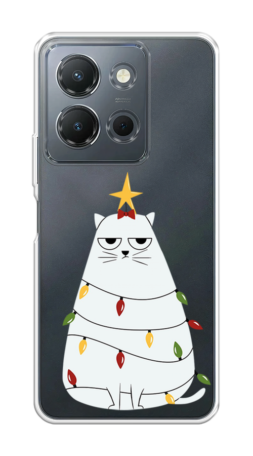 

Чехол на Vivo Y36 4G "Котик в гирлянде", Белый;красный;желтый, 269250-1