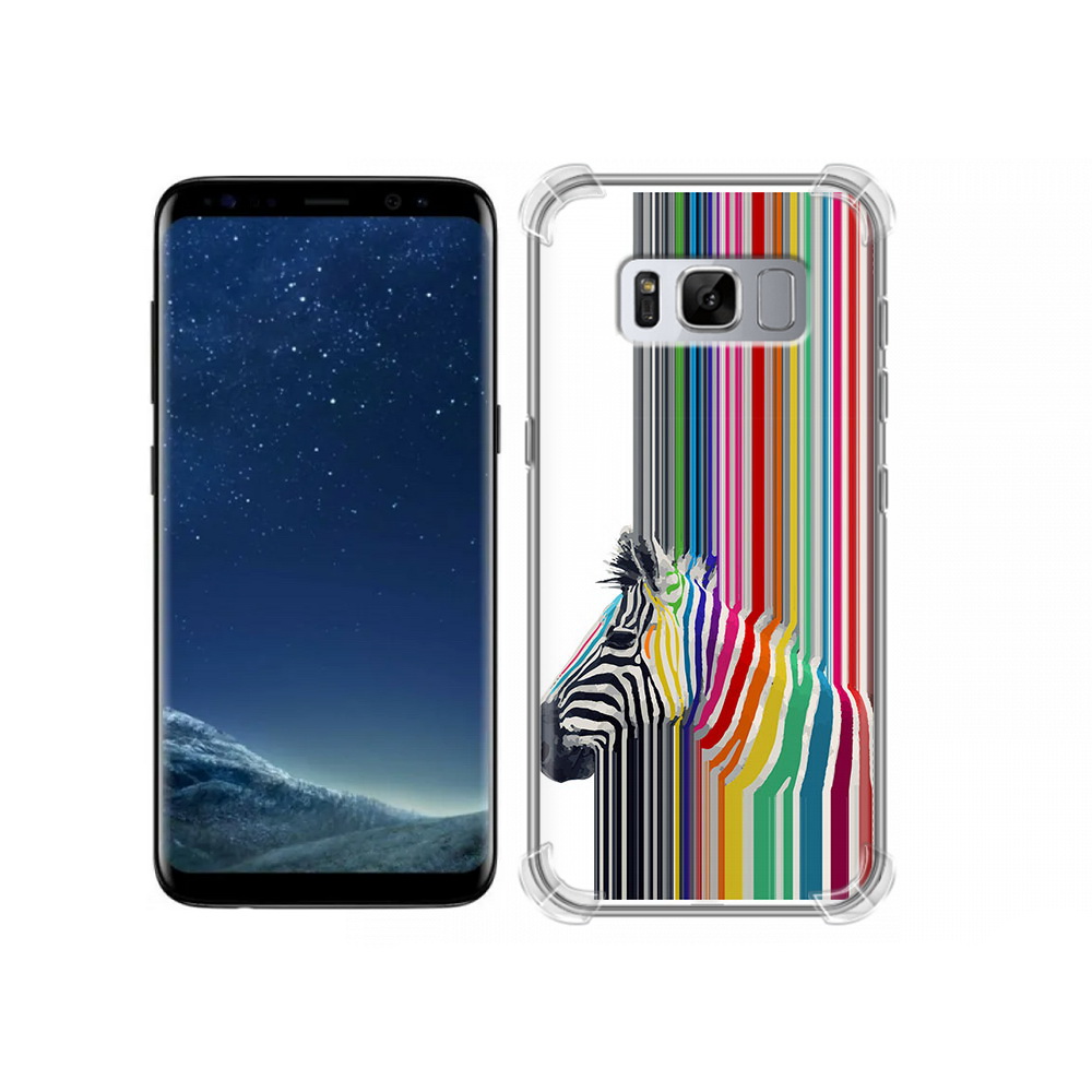 

Чехол MyPads Tocco для Samsung Galaxy S8 радужная зебра (PT62300.601.565), Прозрачный, Tocco