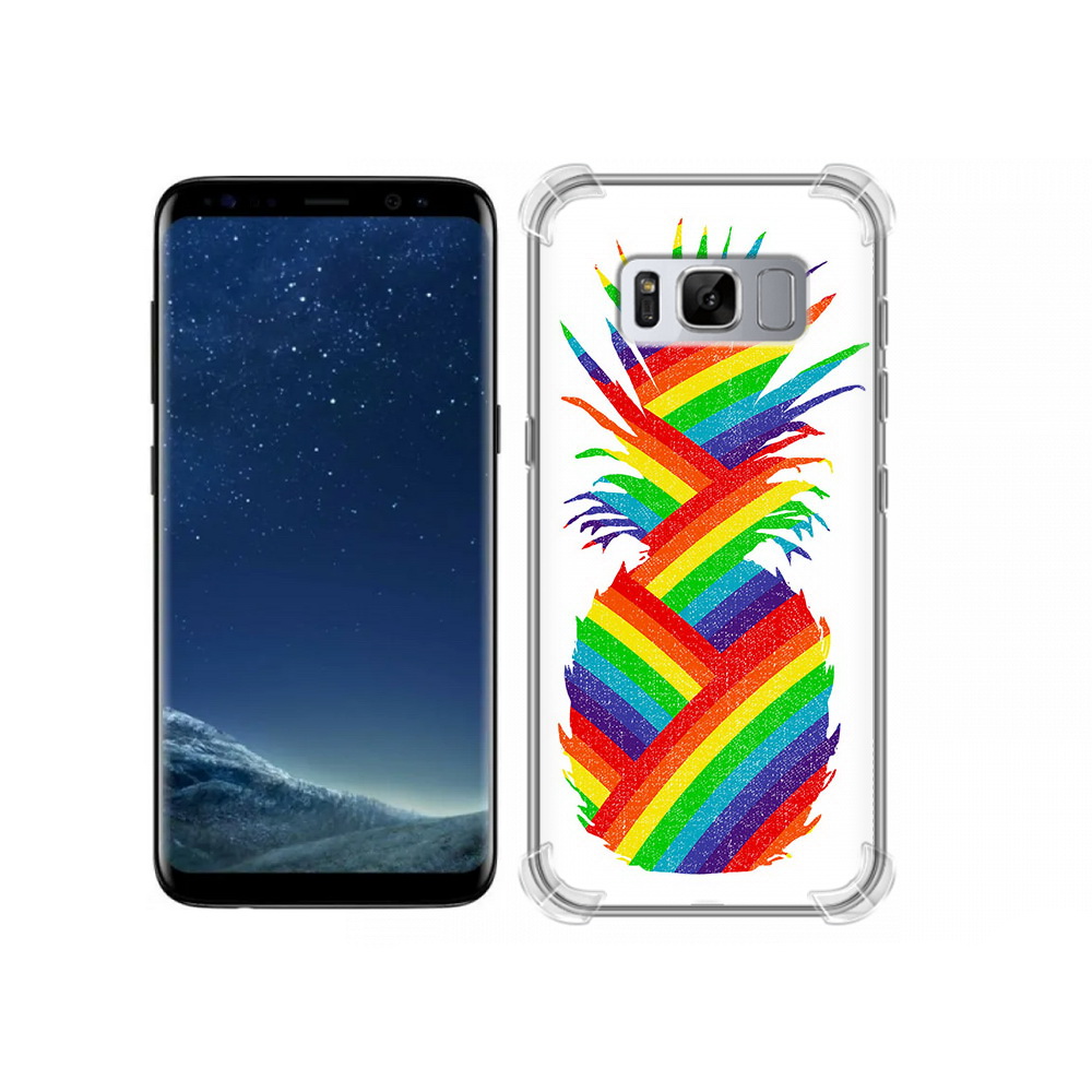 

Чехол MyPads Tocco для Samsung Galaxy S8 радужный ананас (PT62300.601.566), Прозрачный, Tocco