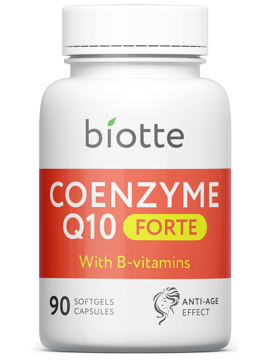 Коэнзим Q10 с витаминами группы В Biotte Coenzyme Q10 with B-vitamins капсулы 90 шт.