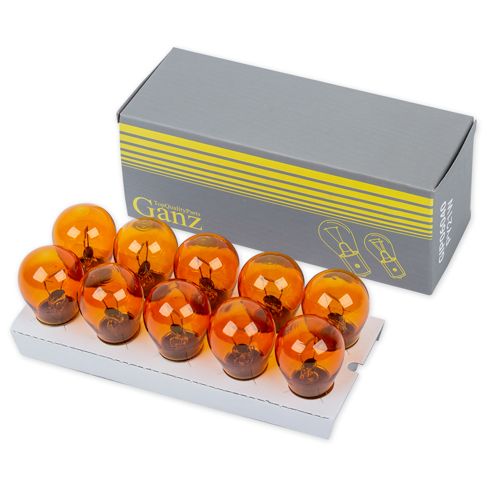 Лампа PY21W 12v21w (BAU15s) amber BOX (10 шт.)