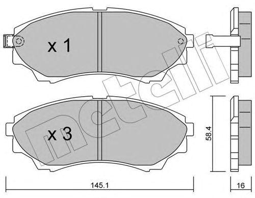 

Тормозные колодки METELLI 2206100