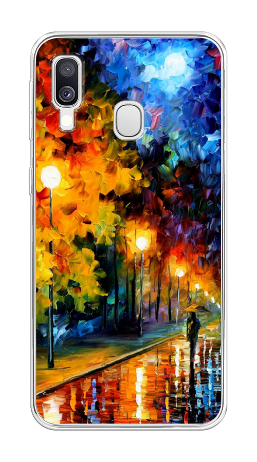 

Чехол на Samsung Galaxy A40 "Безлюдная улочка", Оранжевый;желтый;синий, 28050-1