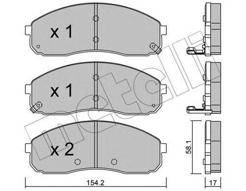 

Тормозные колодки METELLI 2206310