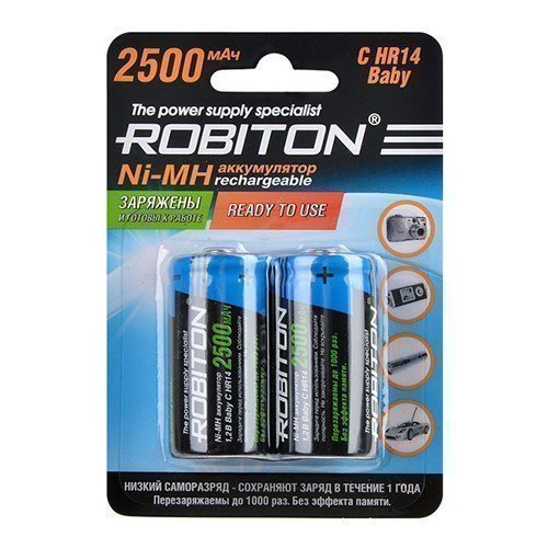 Аккумуляторы ROBITON RTU2500MHC BL2 аккумуляторы robiton с 4500mah bl2