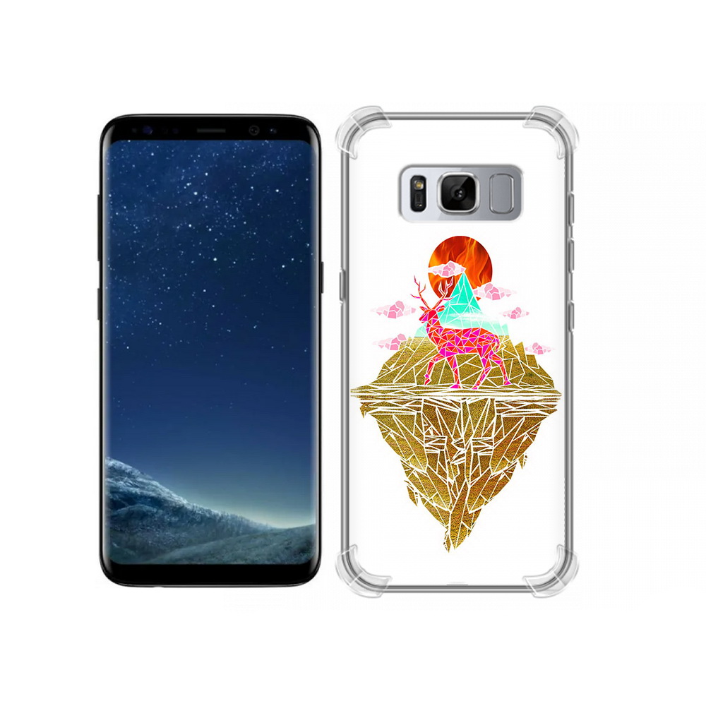 Чехол MyPads Tocco для Samsung Galaxy S8 розовый олень абстракция (PT62300.601.586)