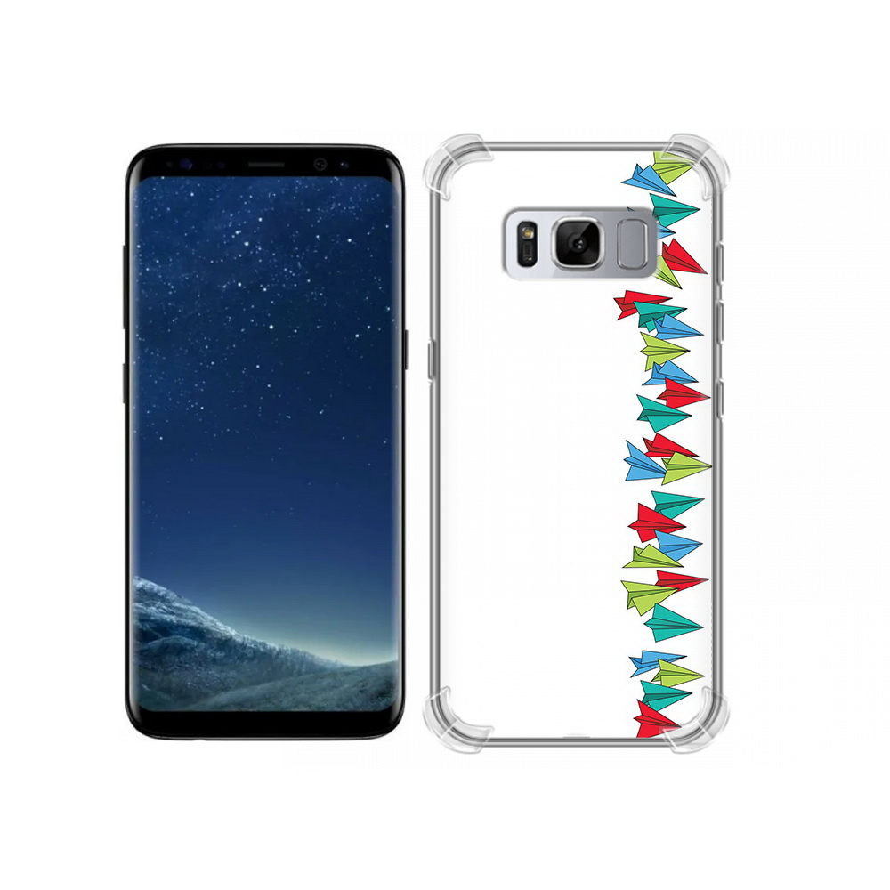 

Чехол MyPads Tocco для Samsung Galaxy S8 самолетики из листочков (PT62300.601.593), Прозрачный, Tocco