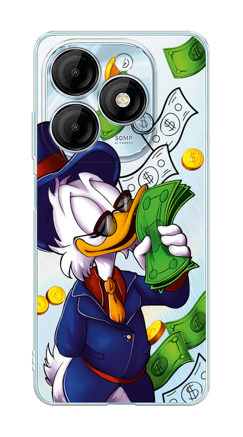 

Чехол на Itel P55 "Scrooge McDuck with Money", Синий;зеленый;белый, 3201850-1