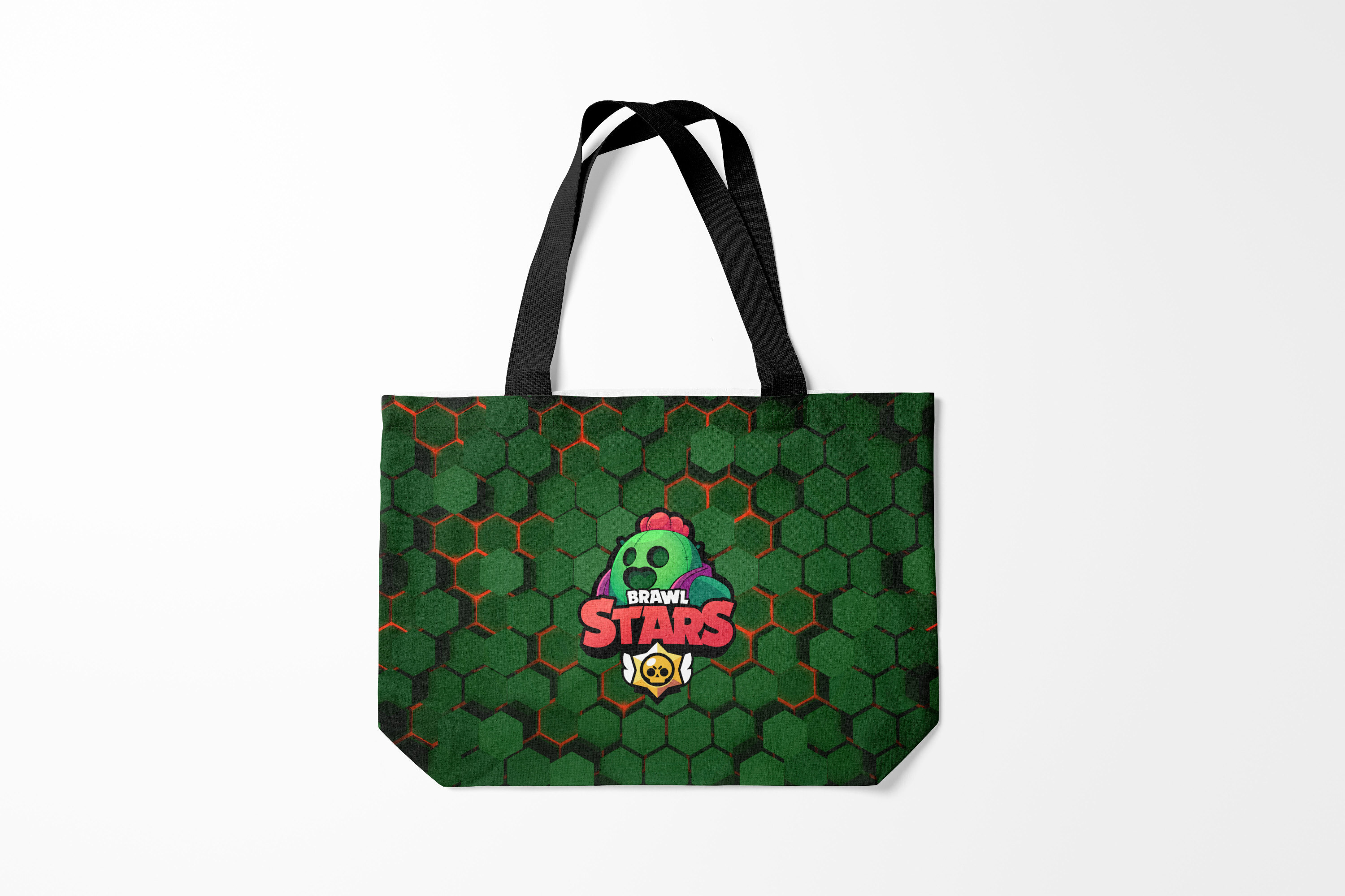 

Сумка шoппер унисекс Burnettie Brawl Stars Spike, зеленый, Brawl Stars Spike