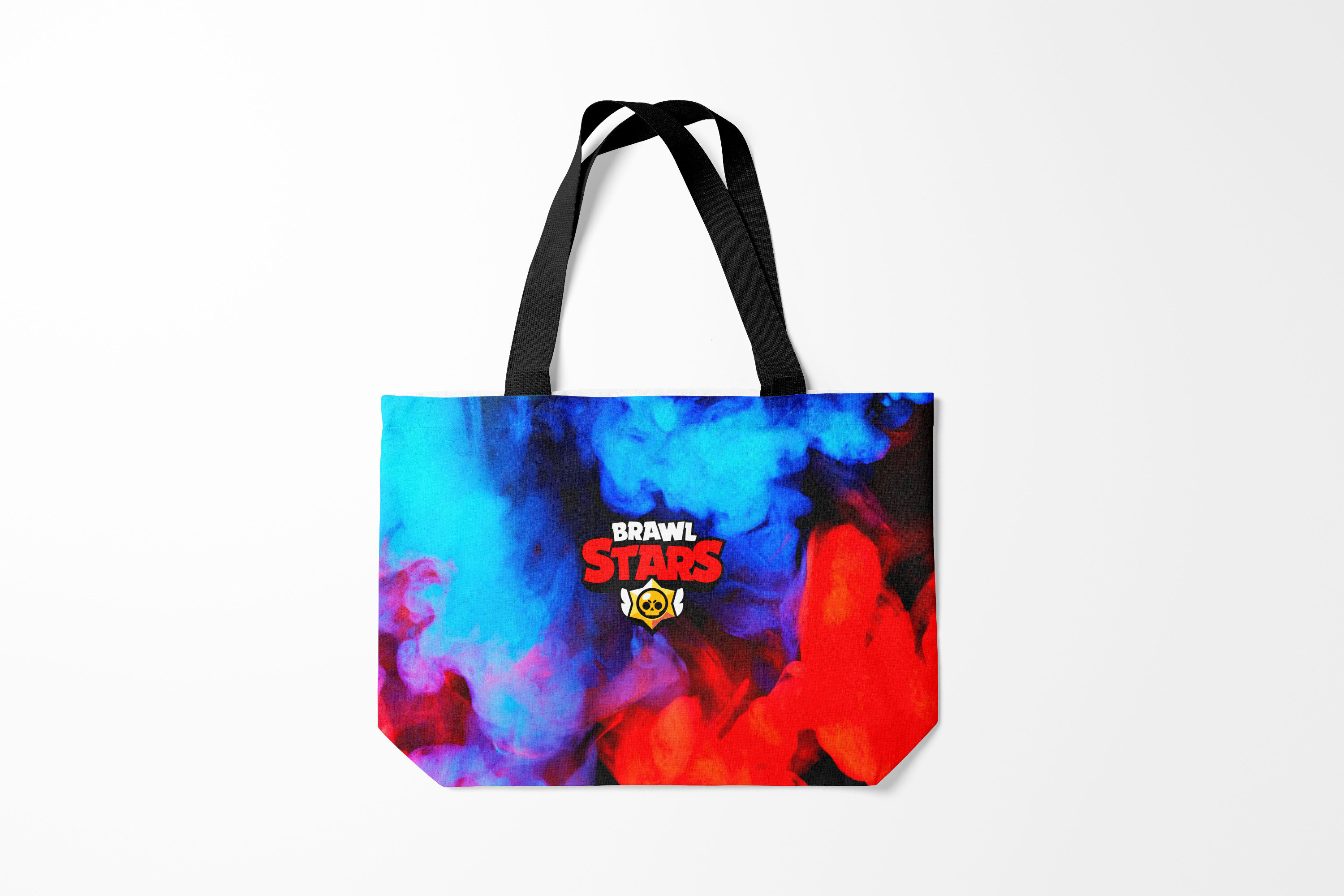 

Сумка шoппер унисекс Burnettie Brawl Stars SMOKE, голубой; красный, Brawl Stars SMOKE