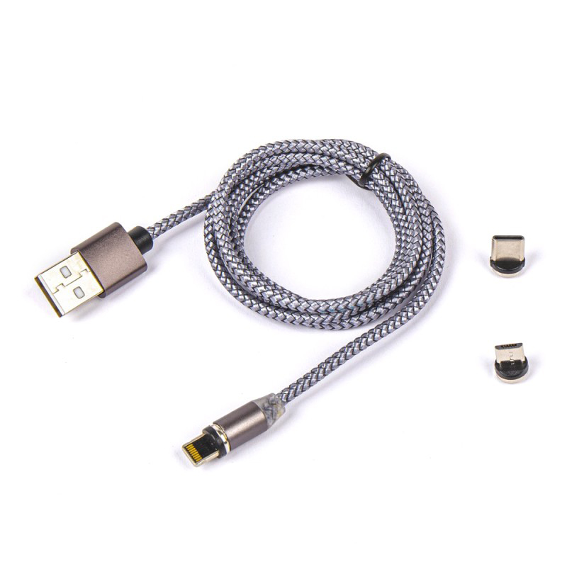 Дата-кабель ARNEZI A0605037 USB - USB Type-C/HDMI/Lightning, 1 м, серый