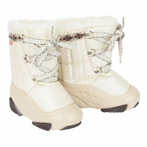 

Сноубутсы для девочки Demar Joy белые р 22-23