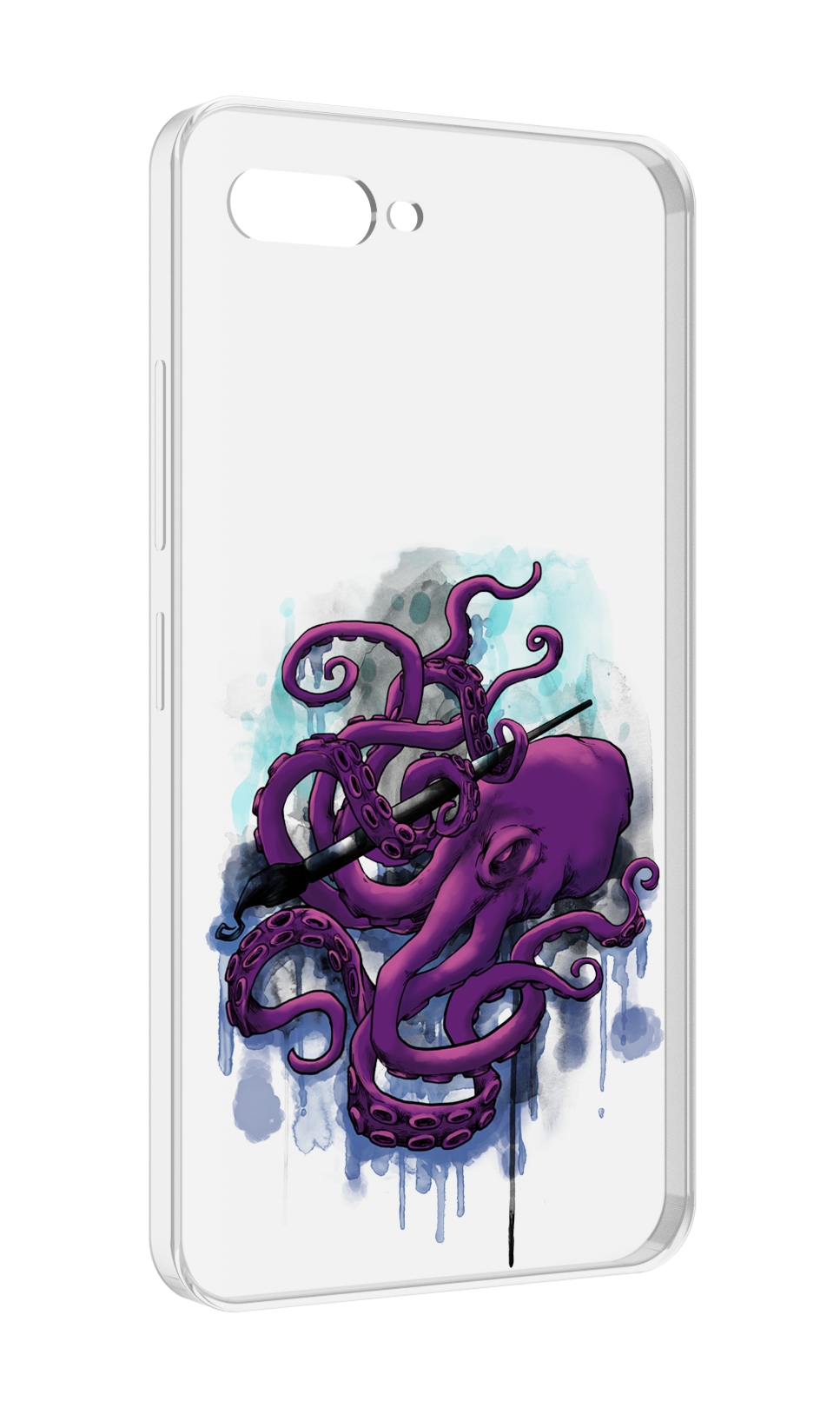 

Чехол MyPads фиолетовый осьминог для ITEL A25 / ITEL A25 Pro / ITEL A35, Прозрачный, Tocco