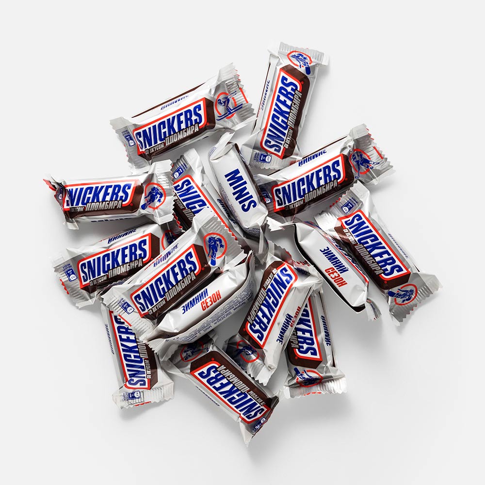 Шоколадные батончики Snickers, Minis, пломбир, 2,9 кг