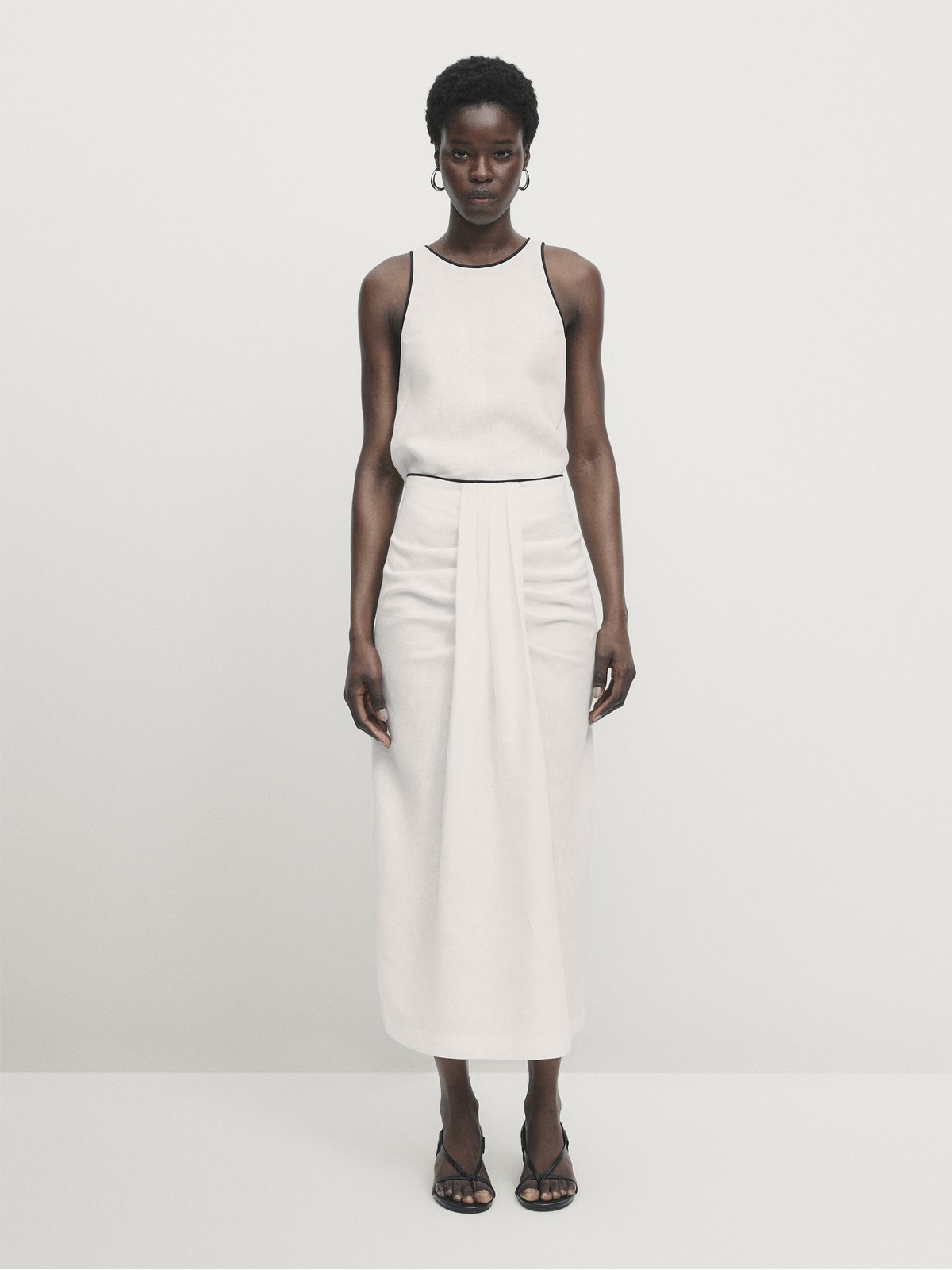 

Юбка женская Massimo Dutti 9332/952-I2024 белая S, Белый, 9332/952-I2024
