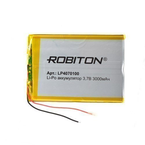 батарея robiton Аккумуляторная батарея ROBITON LP4070100 3.7В 3000мАч PK1