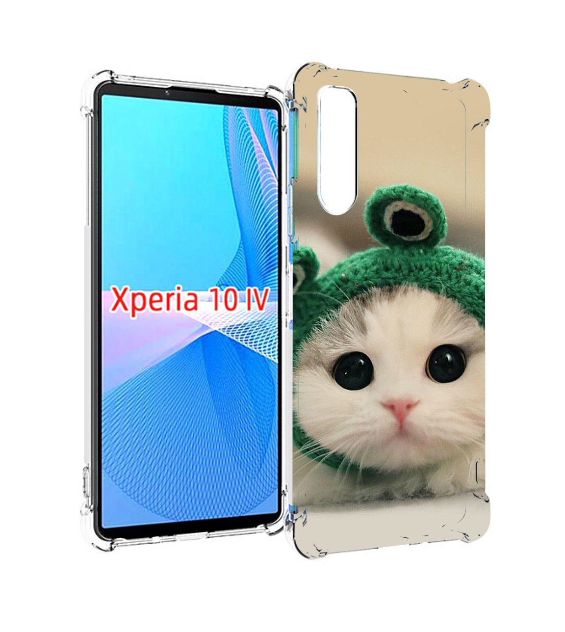 

Чехол MyPads кот-лягушка детский для Sony Xperia 10 IV (10-4), Прозрачный, Tocco