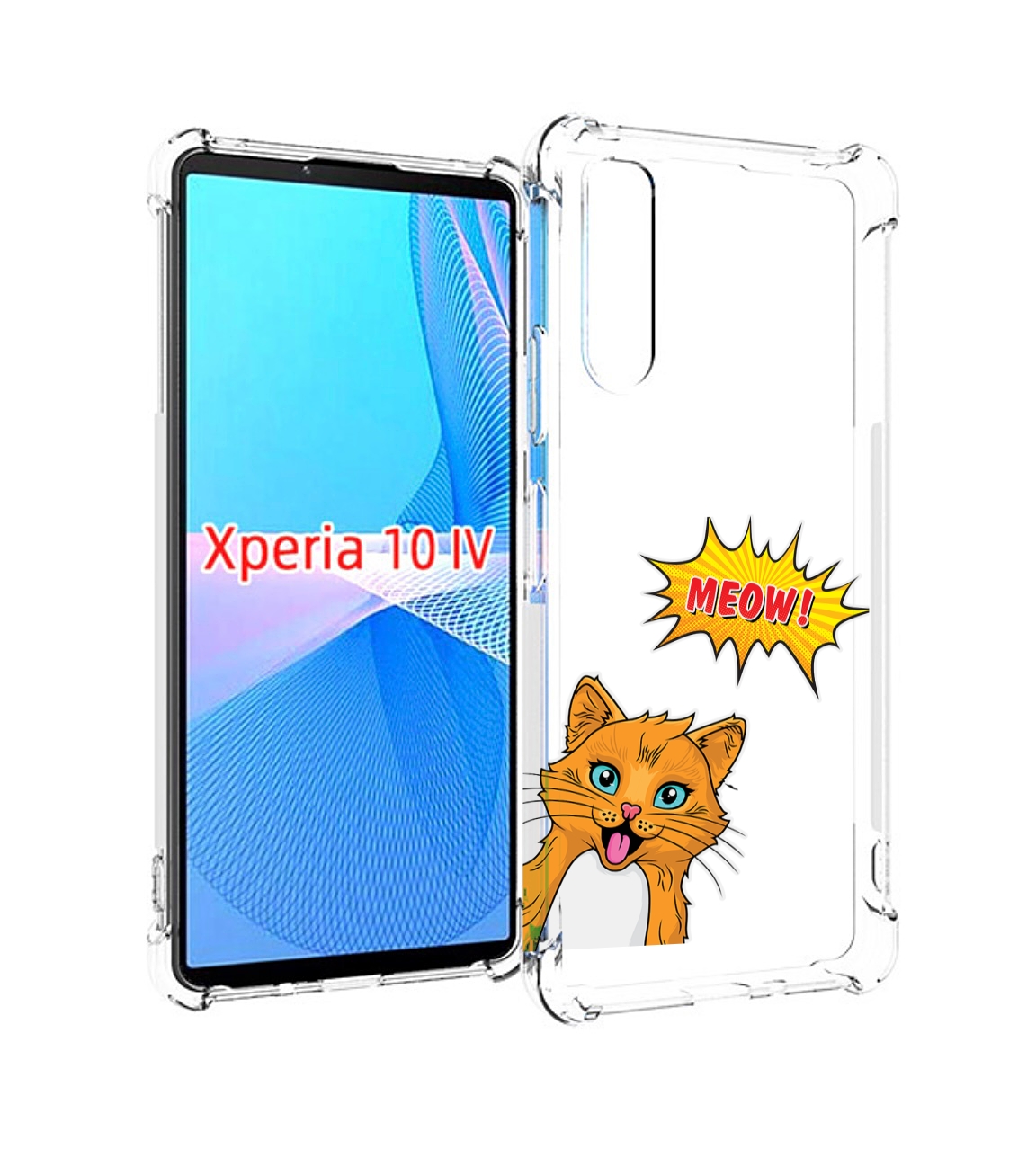 

Чехол MyPads кот-мяу детский для Sony Xperia 10 IV (10-4), Прозрачный, Tocco