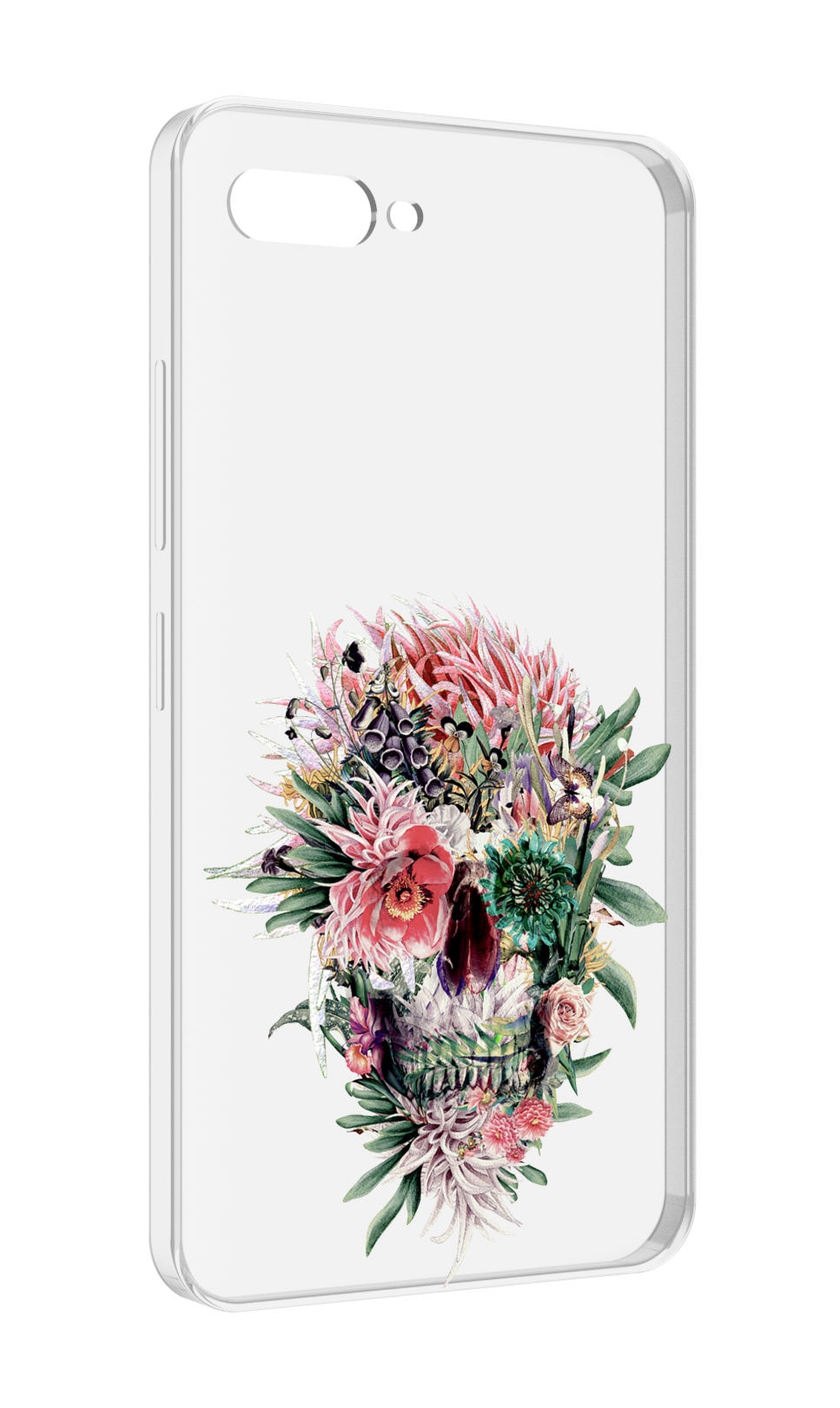 

Чехол MyPads череп из цветов для ITEL A25 / ITEL A25 Pro / ITEL A35, Прозрачный, Tocco