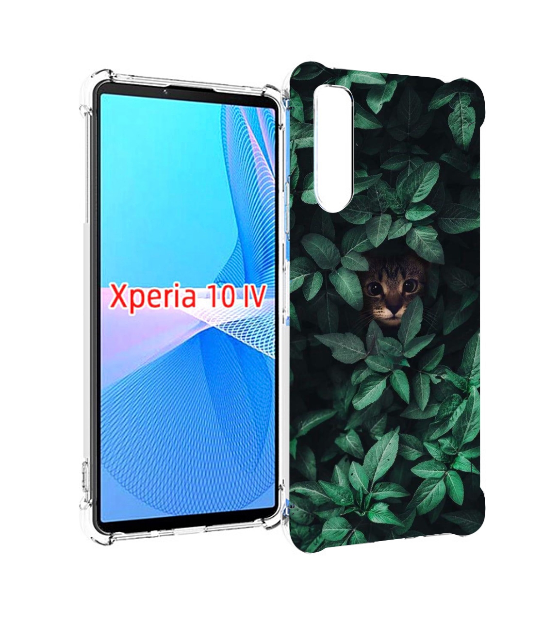 

Чехол MyPads котенок в листьях для Sony Xperia 10 IV (10-4), Прозрачный, Tocco