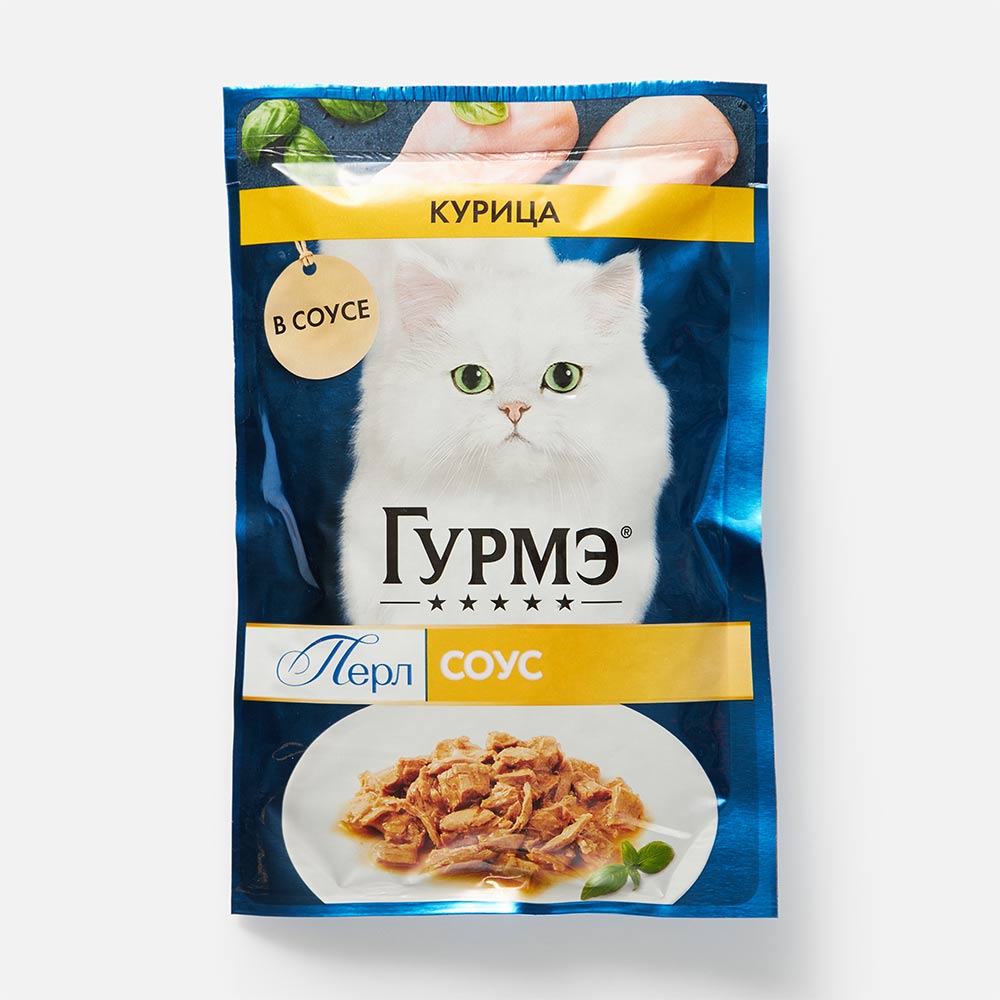 

Влажный корм Гурмэ Перл, для кошек, с курицей, в соусе, 75 г