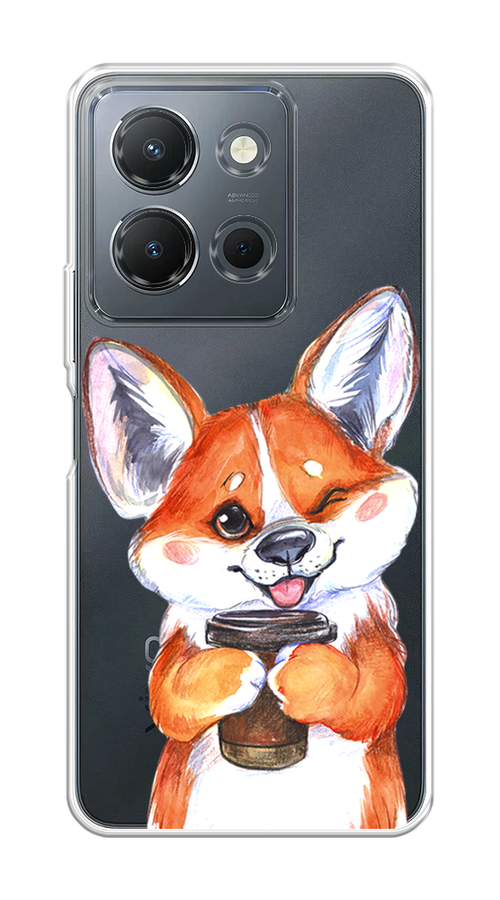 

Чехол на Vivo Y36 4G "Корги с кофе", Оранжевый;белый, 269250-1