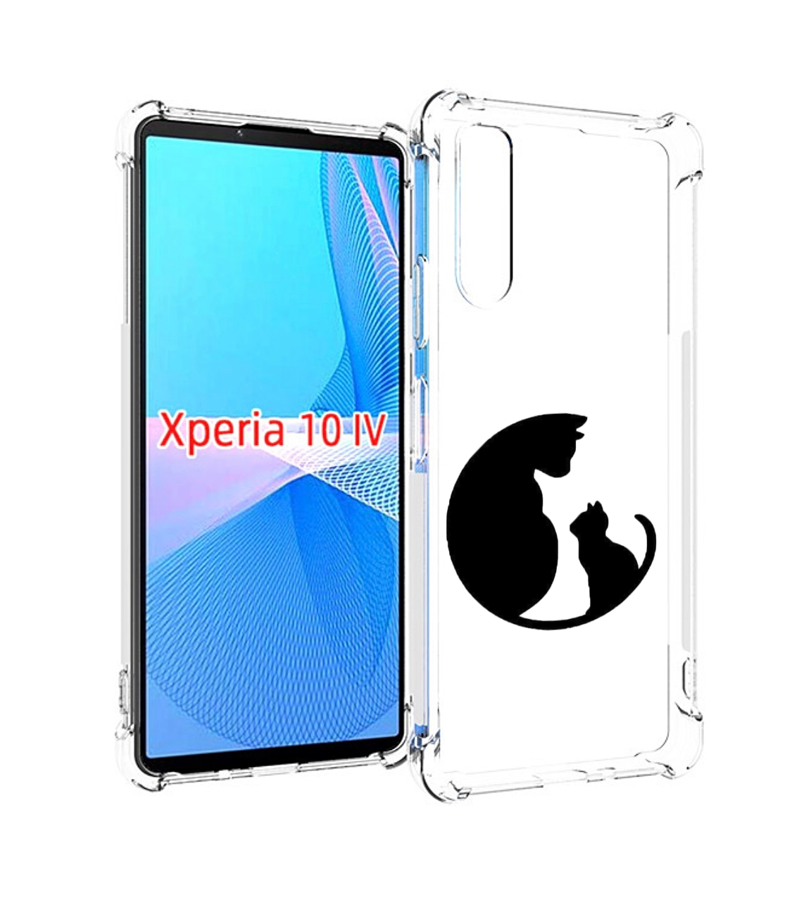 

Чехол MyPads коты в полукруге для Sony Xperia 10 IV (10-4), Прозрачный, Tocco