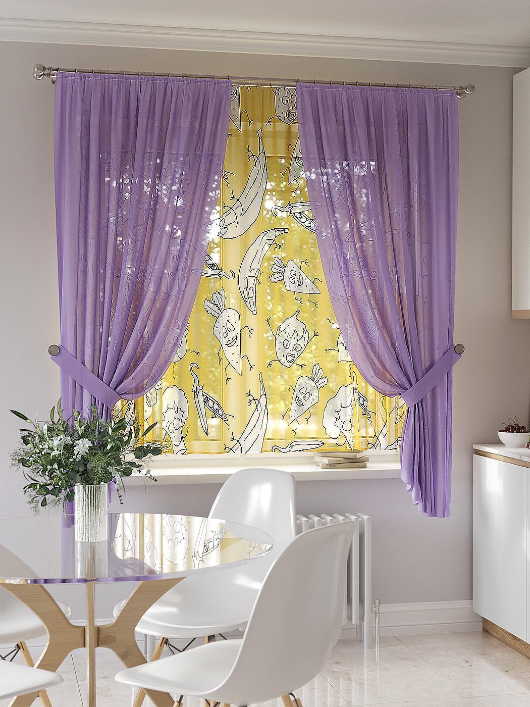 

Комплекты штор AT HOME Робиронс высота 180 см, ширина 145 см, Белый, 550172
