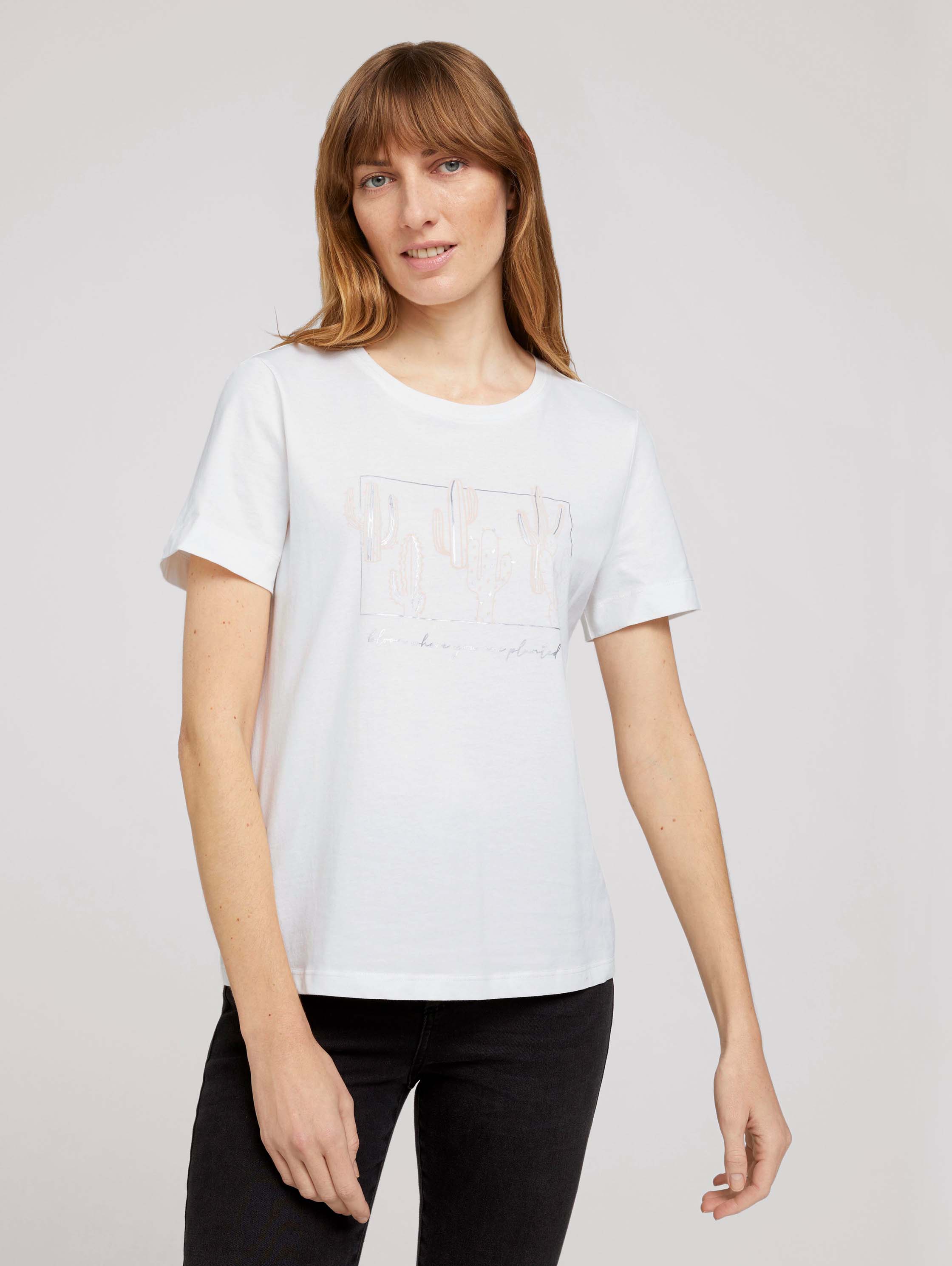 

Футболка женская TOM TAILOR 1025849 белая M, 1025849