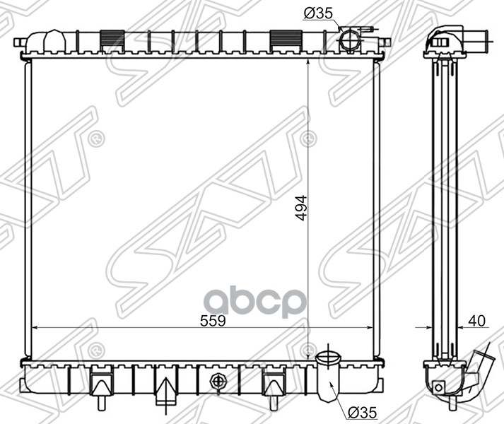 

Радиатор Land Rover Range Rover (New) 4.0/4.6 98-02 Sat арт. LR0003-98
