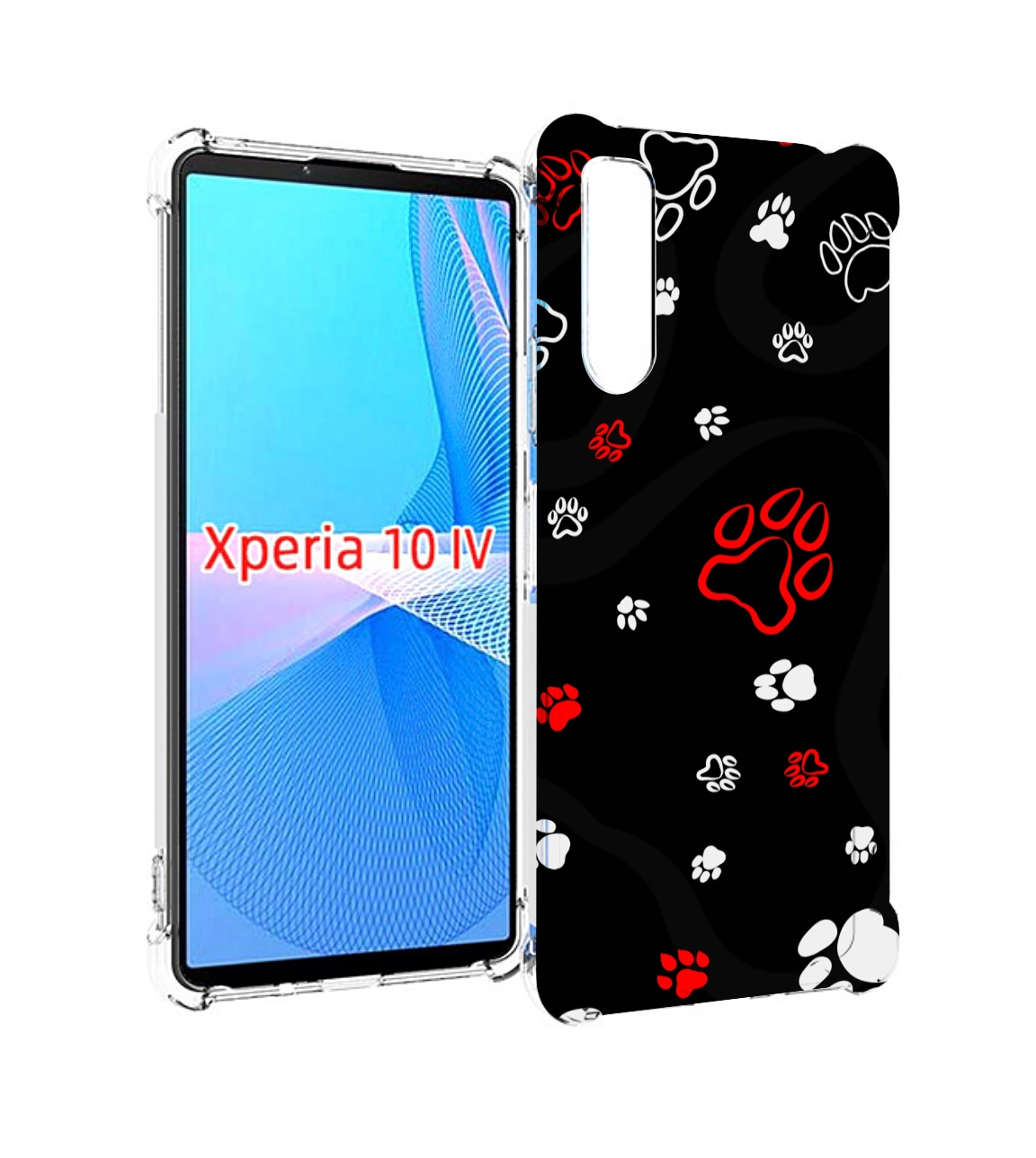 

Чехол MyPads кошачьи-лапки для Sony Xperia 10 IV (10-4), Прозрачный, Tocco