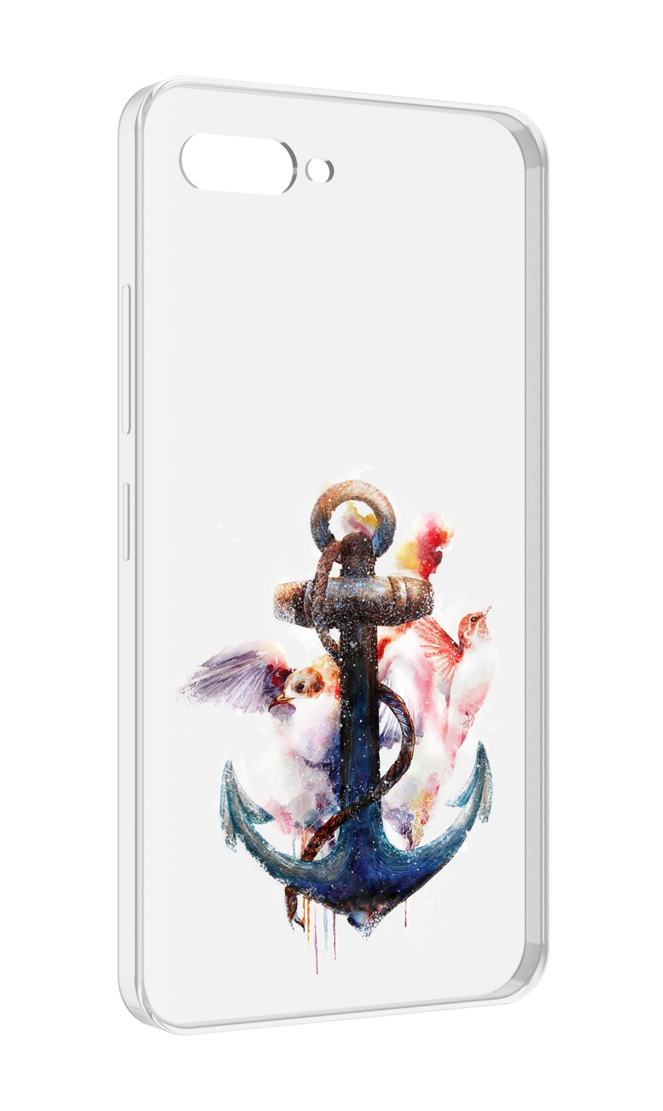 

Чехол MyPads якорь с птицами для ITEL A25 / ITEL A25 Pro / ITEL A35, Прозрачный, Tocco