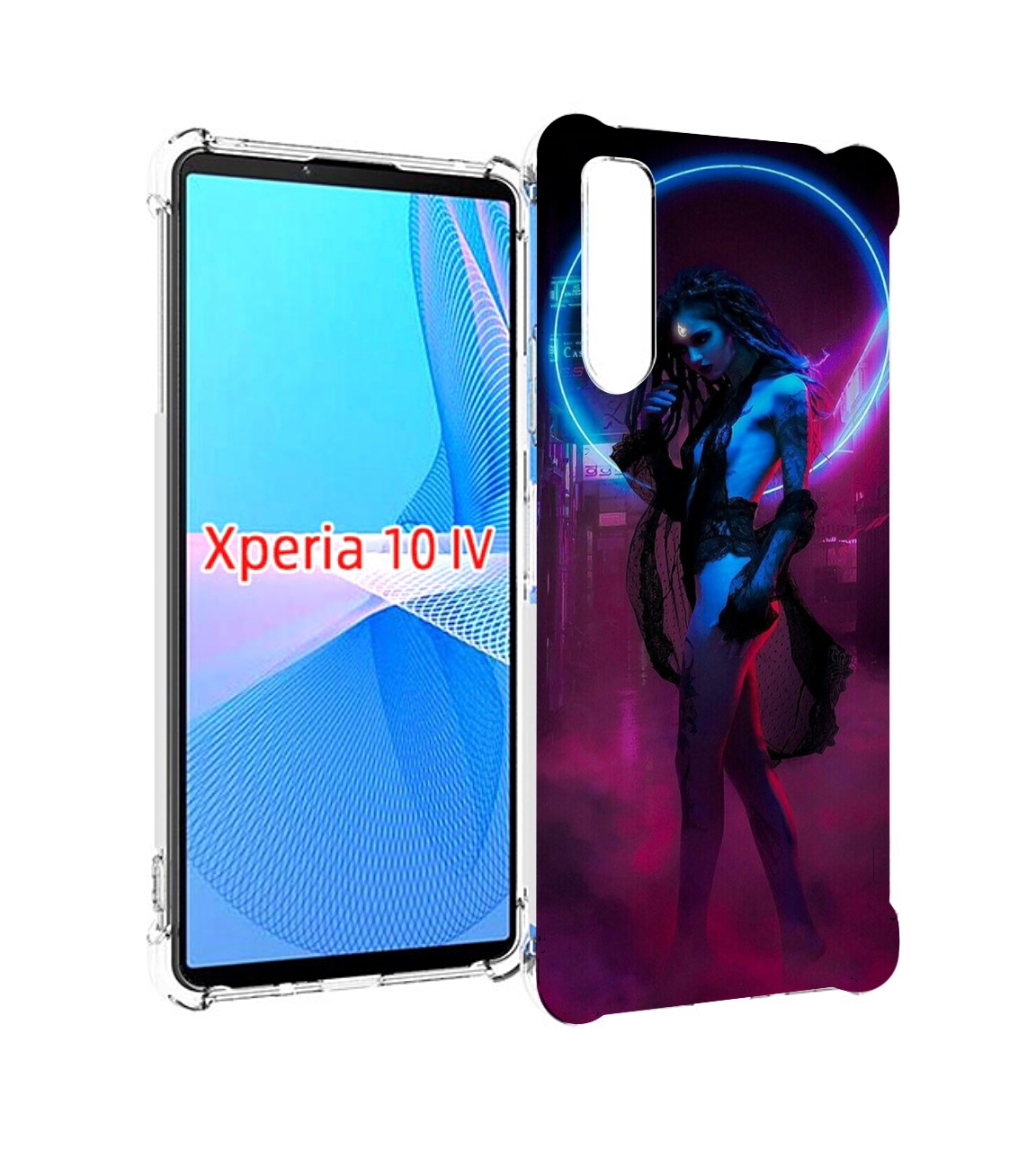 

Чехол MyPads красивая девушка в дыму неон женский для Sony Xperia 10 IV (10-4), Прозрачный, Tocco