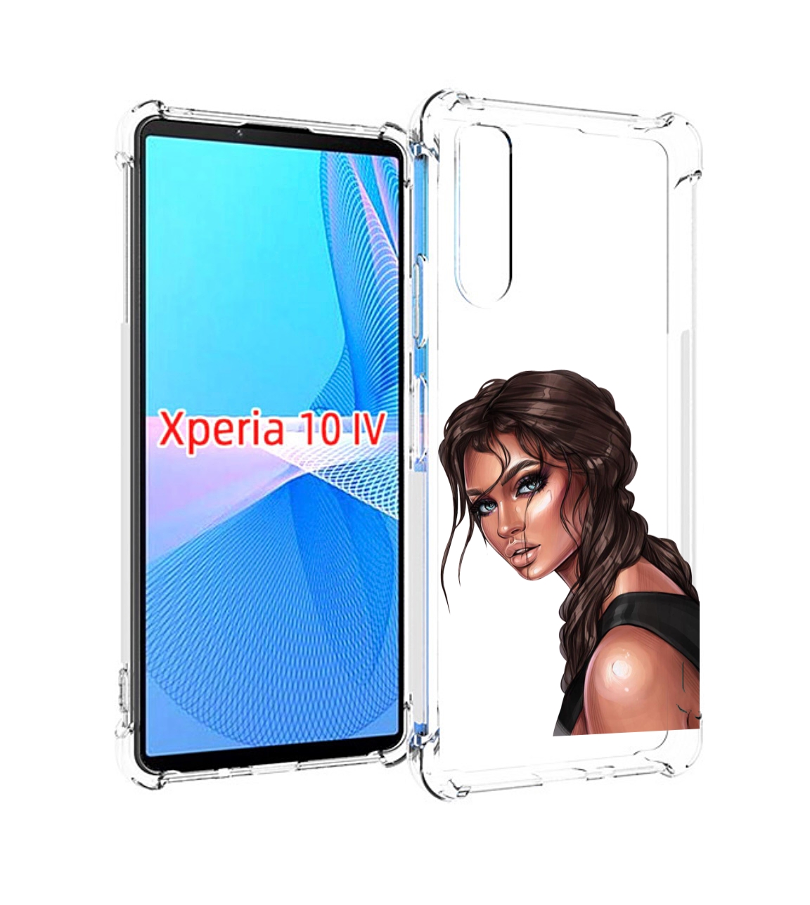 

Чехол MyPads красивая-девушка-в-черной-майке женский для Sony Xperia 10 IV (10-4), Прозрачный, Tocco