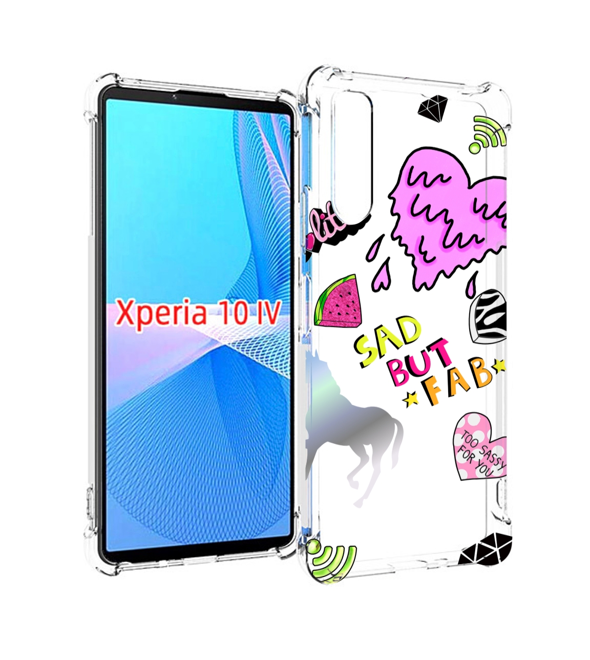 

Чехол MyPads красивые-смайлики для Sony Xperia 10 IV (10-4), Прозрачный, Tocco
